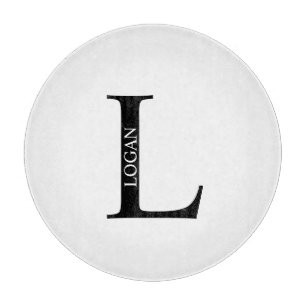 Personalisiertes Monogramm und Namenszuschnitt Schneidebrett