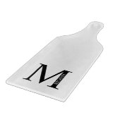 Personalisiertes Monogramm und Namenszuschnitt Schneidebrett (Ecke)
