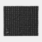 Personalisiertes Monogramm und Runen-Symbol-Blanke Fleecedecke (Vorderseite (Horizontal))