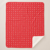 Personalisiertes Monogramm und Runen-Symbol-Blanke Sherpadecke (Vorderseite)