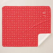 Personalisiertes Monogramm und Runen-Symbol-Blanke Sherpadecke (Vorderseite (Horizontal))