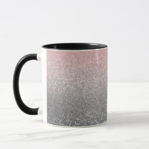 Personalisiertes Monogramm Vintage Glitter Glanz r Tasse