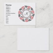 Personalisiertes Monogramm Visitenkarte (Vorne/Hinten)