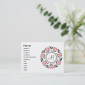 Personalisiertes Monogramm Visitenkarte (Stehend Vorderseite)