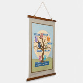 Personalisiertes Monogramm Wandteppich Mit Holzrahmen (Gewinkelt)