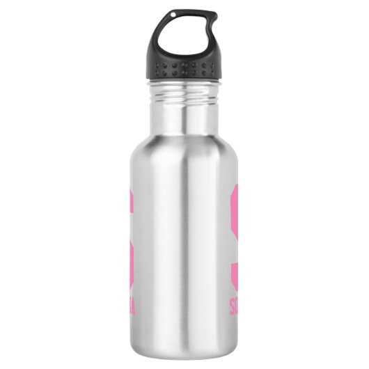 Personalisiertes Monogramm Wasser Flasche | Sportg Edelstahlflasche (Vorderseite)