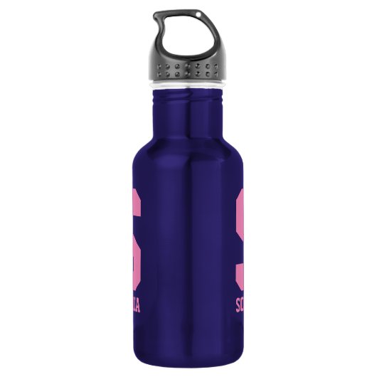 Personalisiertes Monogramm Wasser Flasche | Sportg Trinkflasche (Rückseite)