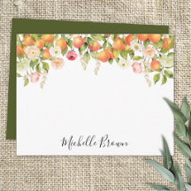 Personalisiertes Monogramm Wasserfarbe Orange Eleg