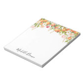 Personalisiertes Monogramm Wasserfarbe Orange Eleg Notizblock (Rotiert)