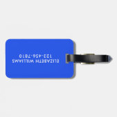 Personalisiertes Monogramm Wasserfarbmuster Gepäckanhänger (Rückseite horizontal)