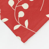 Personalisiertes Monogramm Weihnachtsfest Rote Blü Fleecedecke (Ecke)