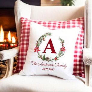 Personalisiertes Monogramm Weihnachtskissen Kissen