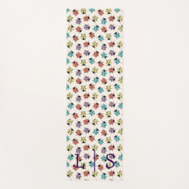 Personalisiertes Monogramm Yoga Mat - farbenfrohe  Yogamatte