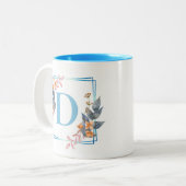 Personalisiertes Monogramm Zweifarbige Tasse (Vorderseite Links)