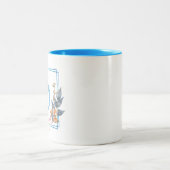 Personalisiertes Monogramm Zweifarbige Tasse (Mittel)