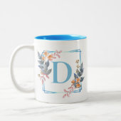 Personalisiertes Monogramm Zweifarbige Tasse (Links)