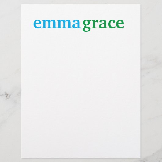 Personalisiertes, monogrammatisches Stationery Not Briefbogen (Vorderseite)