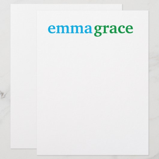 Personalisiertes, monogrammatisches Stationery Not Briefbogen (Vorne/Hinten)