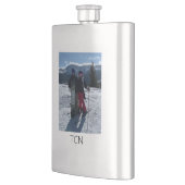 Personalisiertes monogrammiertes Foto Flachmann (Links)