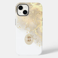 Personalisiertes monogrammiertes goldenes Marmorgl