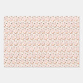 Personalisiertes monogrammtes vintage-blumenmuster geschenkpapier set (Vorderseite 3)