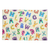 Personalisiertes Monster ABC Albern Alphabet Monst Kissenbezug (Rückseite)