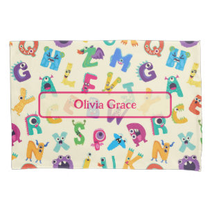 Personalisiertes Monster ABC Albern Alphabet Monst Kissenbezug