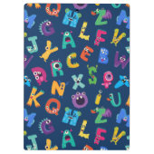 Personalisiertes Monster ABC Albern Alphabet Monst Klemmbrett (Rückseite)