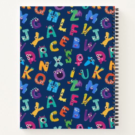 Personalisiertes Monster ABC Albern Alphabet Monst Notizblock (Rückseite)