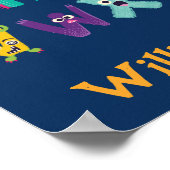 Personalisiertes Monster ABC Albern Alphabet Monst Poster (Ecke)