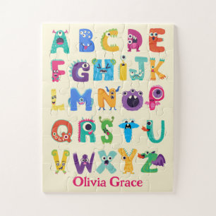 Personalisiertes Monster ABC Albern Alphabet Monst Puzzle