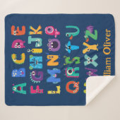 Personalisiertes Monster ABC Albern Alphabet Monst Sherpadecke (Vorderseite (Horizontal))
