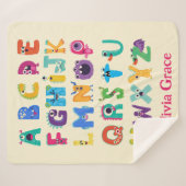 Personalisiertes Monster ABC Albern Alphabet Monst Sherpadecke (Vorderseite (Horizontal))