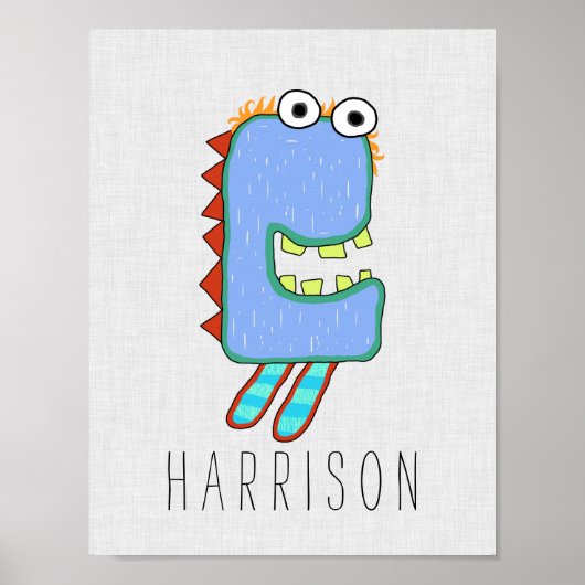 Personalisiertes Monster-Poster Poster (Vorne)