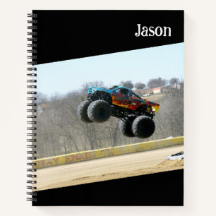 Personalisiertes Monster-Truck-Notizbuch Notizblock