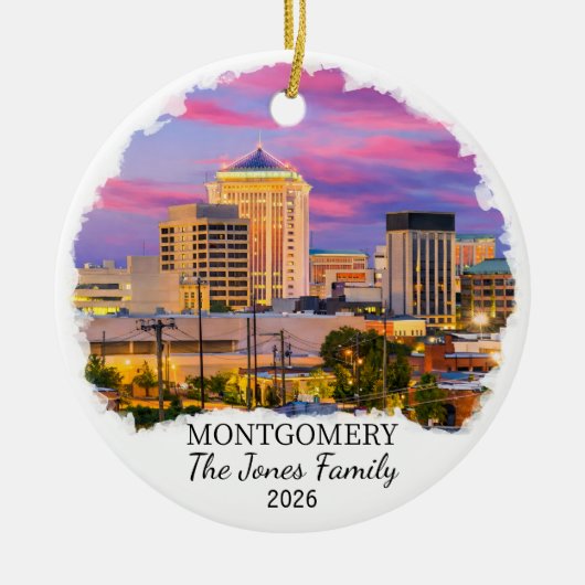 Personalisiertes Montgomery-Ornament, Benutzerdefi Keramik Ornament (Vorne)