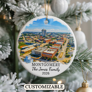 Personalisiertes Montgomery-Ornament, Benutzerdefi Keramik Ornament