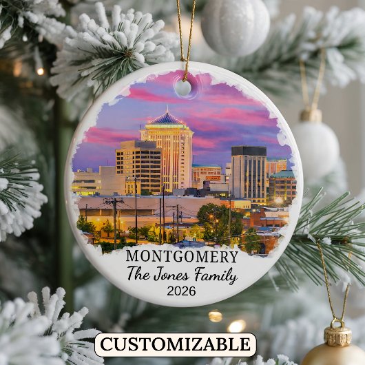 Personalisiertes Montgomery-Ornament, Benutzerdefi Keramik Ornament