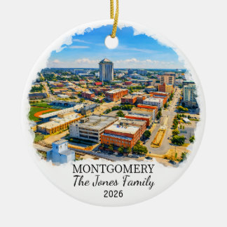 Personalisiertes Montgomery-Ornament, Benutzerdefi Keramik Ornament