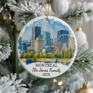 Personalisiertes Montreal-Keramik-Ornament, Benutz Keramik Ornament