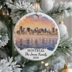 Personalisiertes Montreal-Keramik-Ornament, Benutz Keramik Ornament