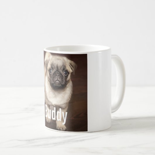 Personalisiertes Mops-HundeFoto und Ihr Kaffeetasse (VorderseiteRechts)