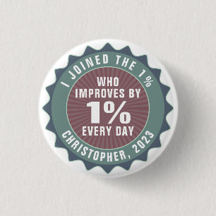 Personalisiertes Motivations-One-Percent-Influence Button