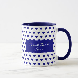 Personalisiertes Motivierend Tief-blaues Herz-Must Tasse