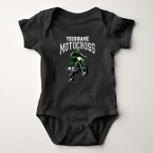 Personalisiertes Motocross Dirt Bike Racing Baby Strampler (Vorderseite)