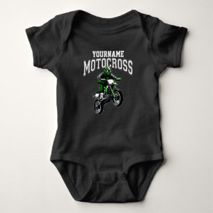Personalisiertes Motocross Dirt Bike Racing Baby Strampler