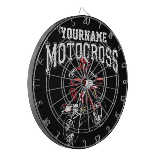 Personalisiertes Motocross Dirt Bike Racing Dartscheibe (Vorderseite Links)