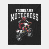 Personalisiertes Motocross Dirt Bike Racing Fleecedecke (Vorderseite)