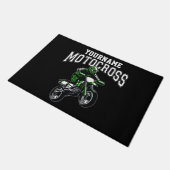 Personalisiertes Motocross Dirt Bike Racing Fußmatte (Schrägansicht)
