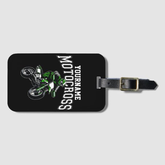 Personalisiertes Motocross Dirt Bike Racing Gepäckanhänger (Vorderseite (Horizontal))